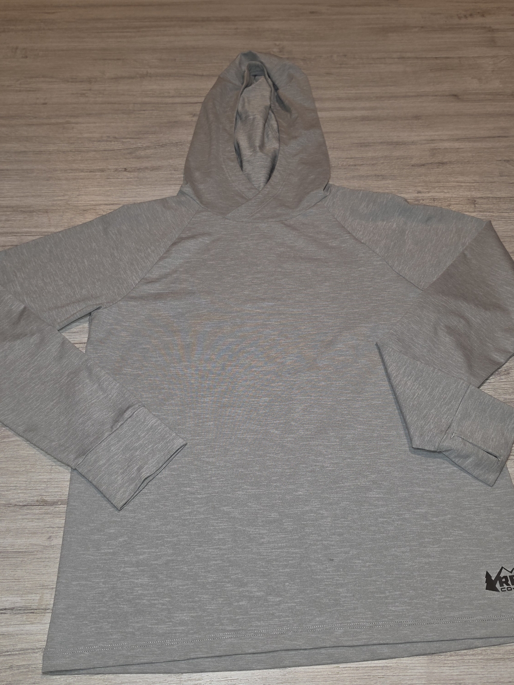 REI Co-op Long Sleeve Hooded Shirt Youth Medium Gray Boys Size M